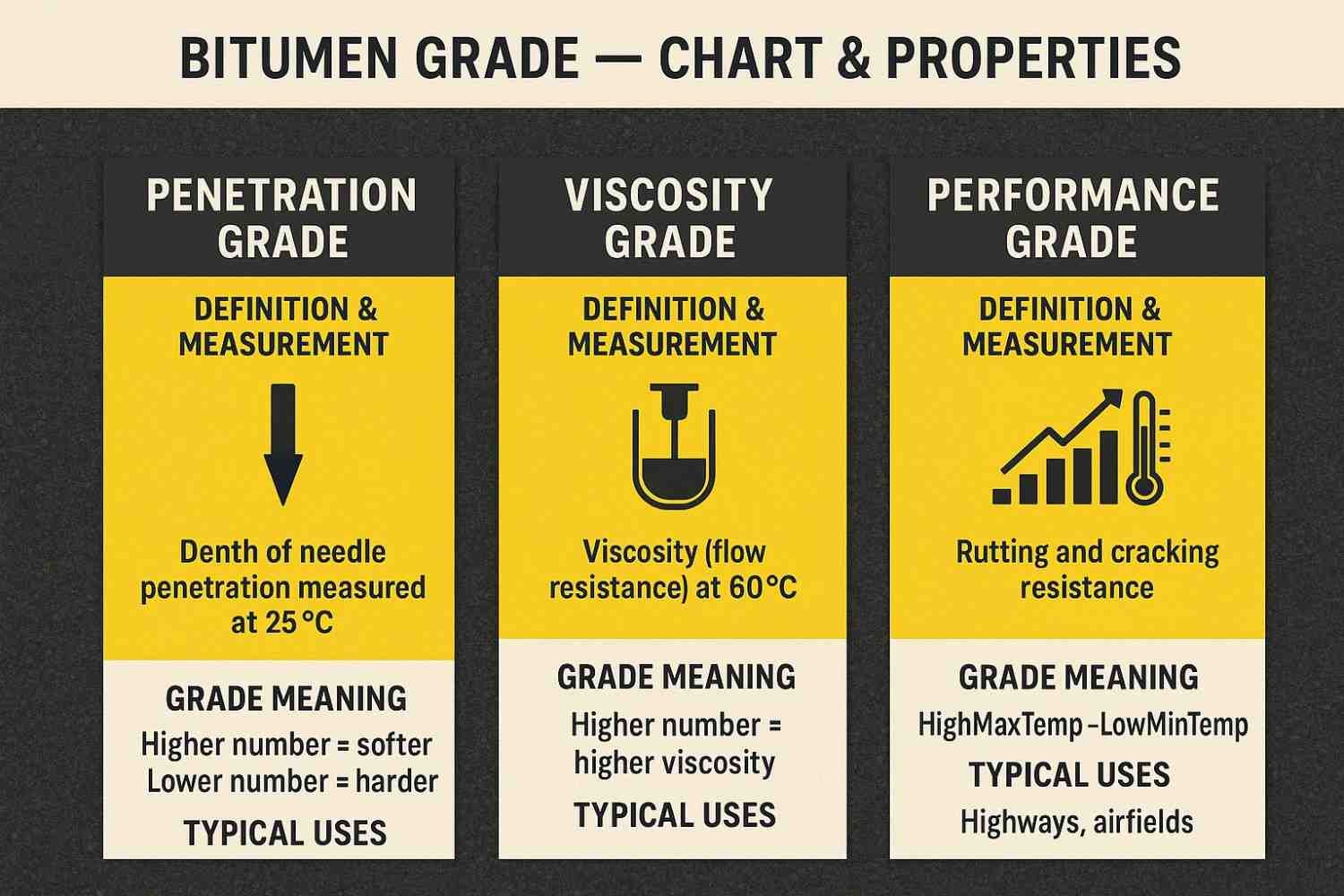 Bitumen Grades — Chart & Properties