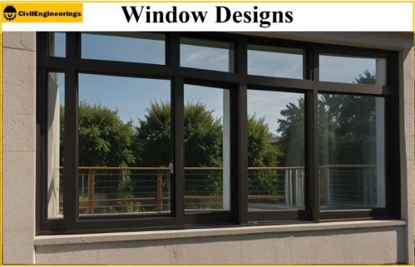 Various designs of windows for buildings