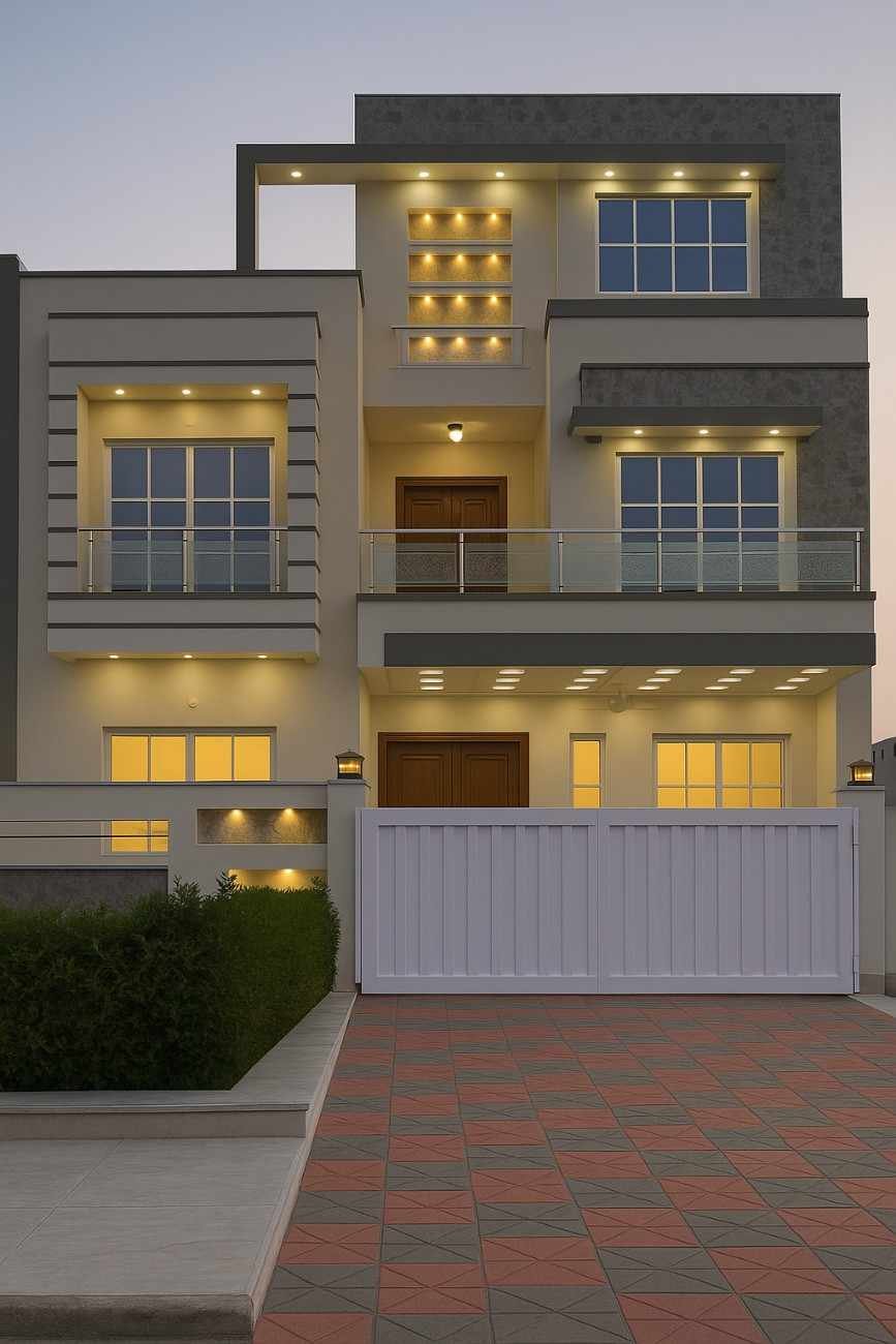Decent House Design with Light Colour Aesthetics