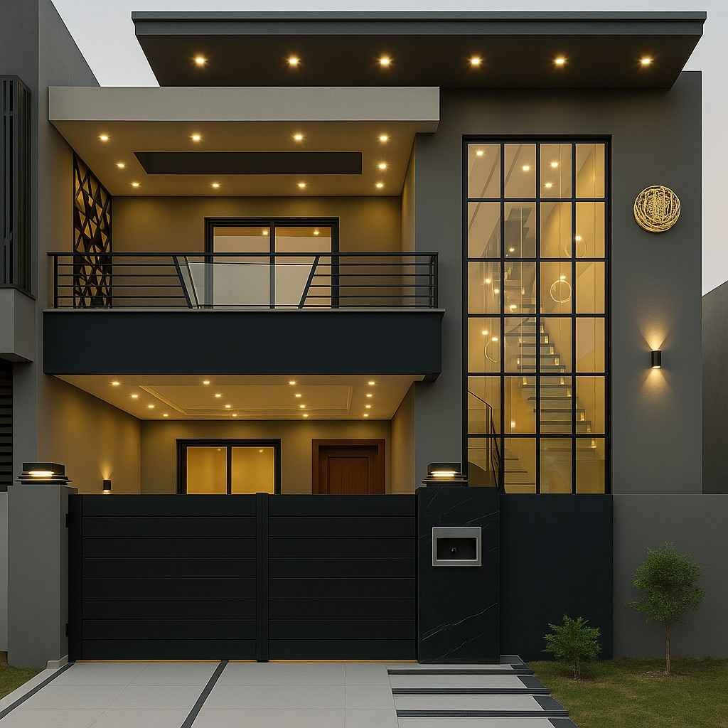 Modern 5 Marla House Front Elevation with Sleek Design