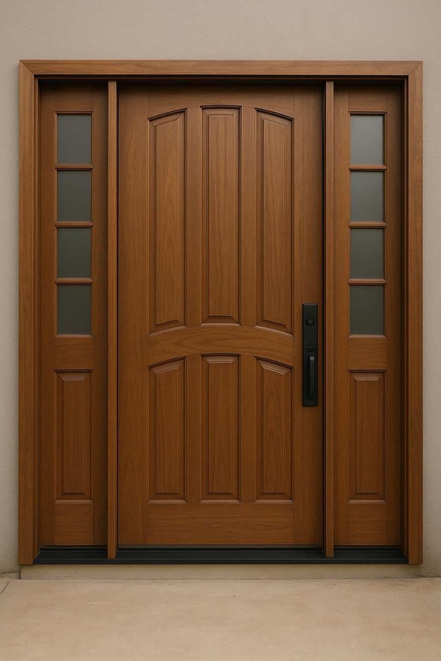 Panel wooden door design