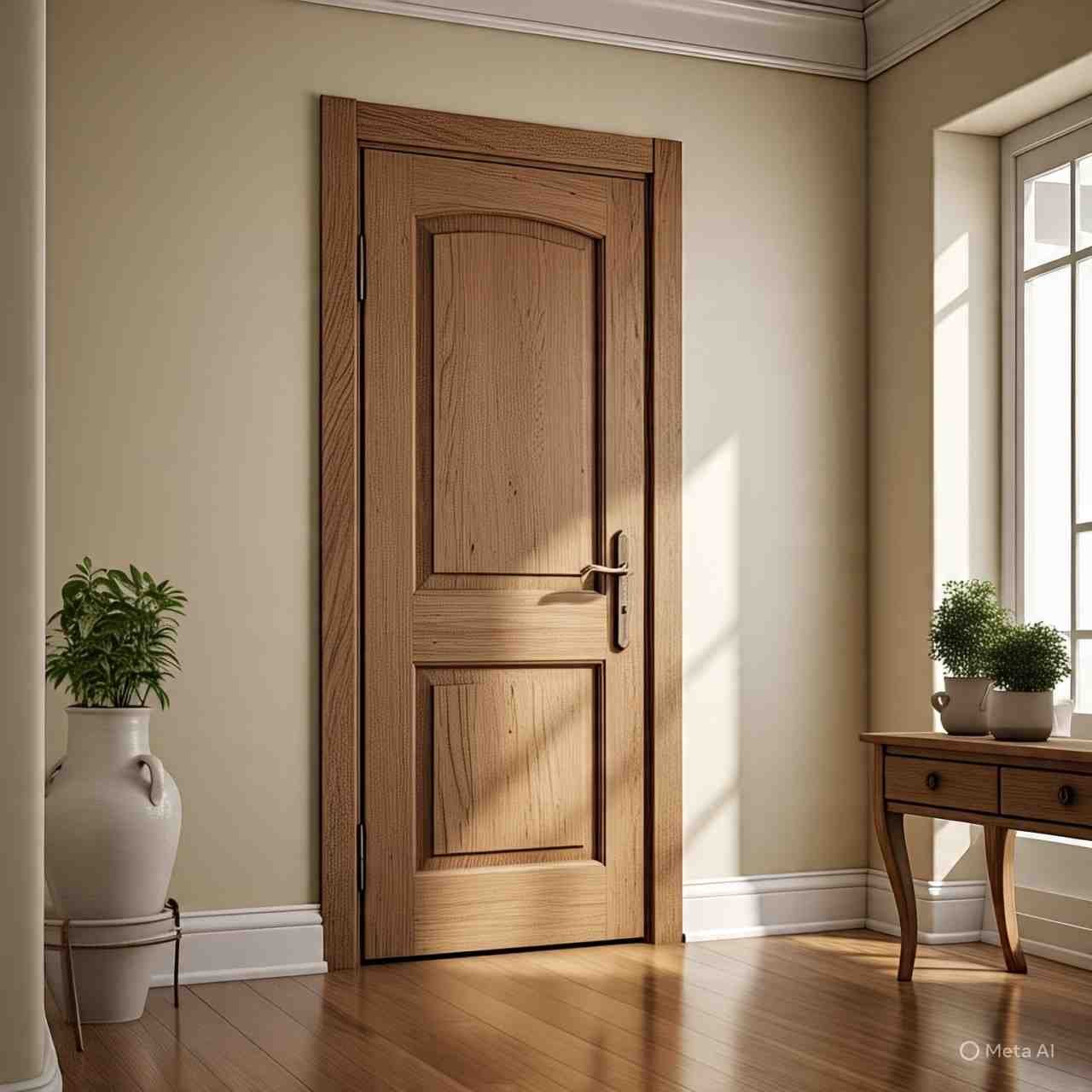 Simple but decent solid wood door design