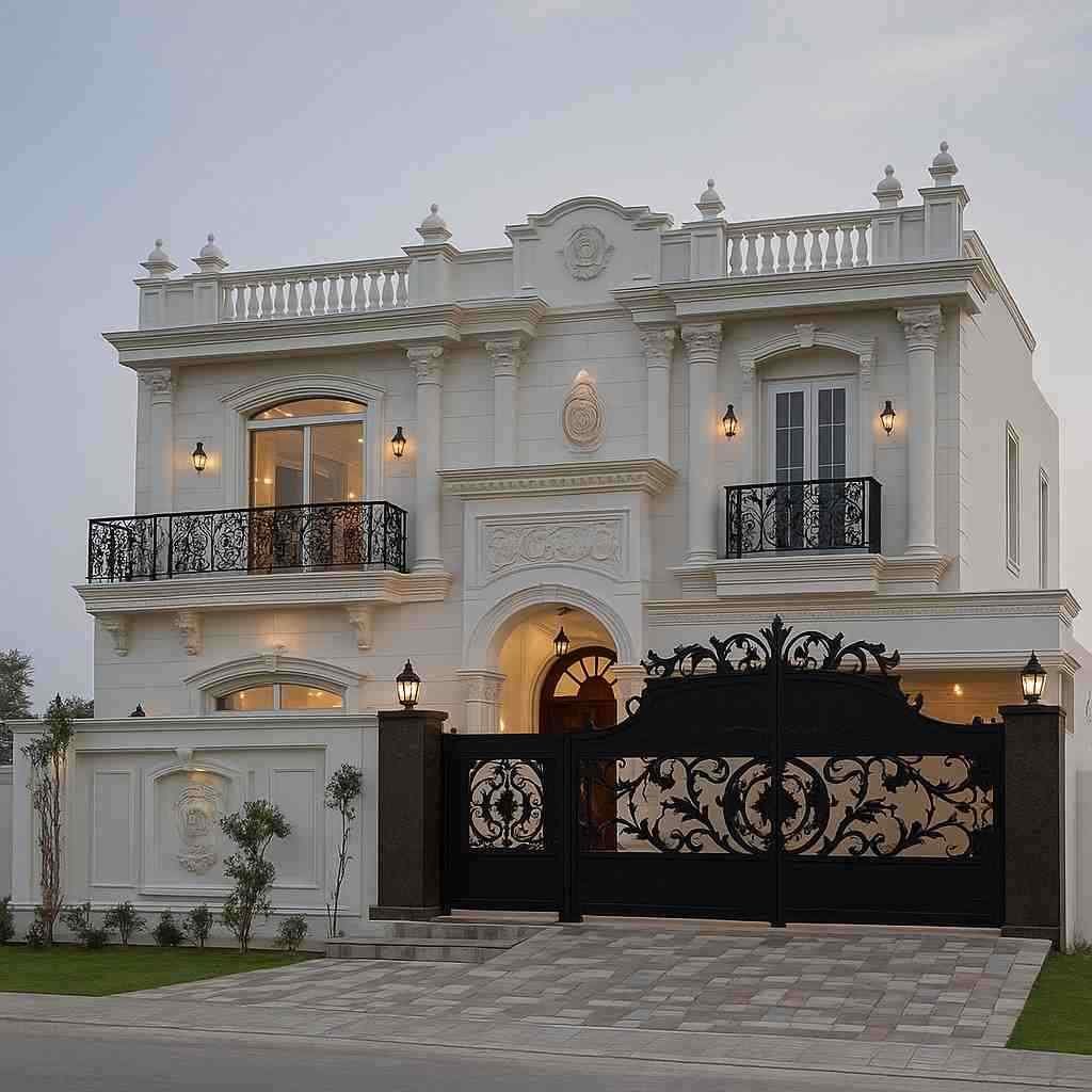 White Color Decent House Design