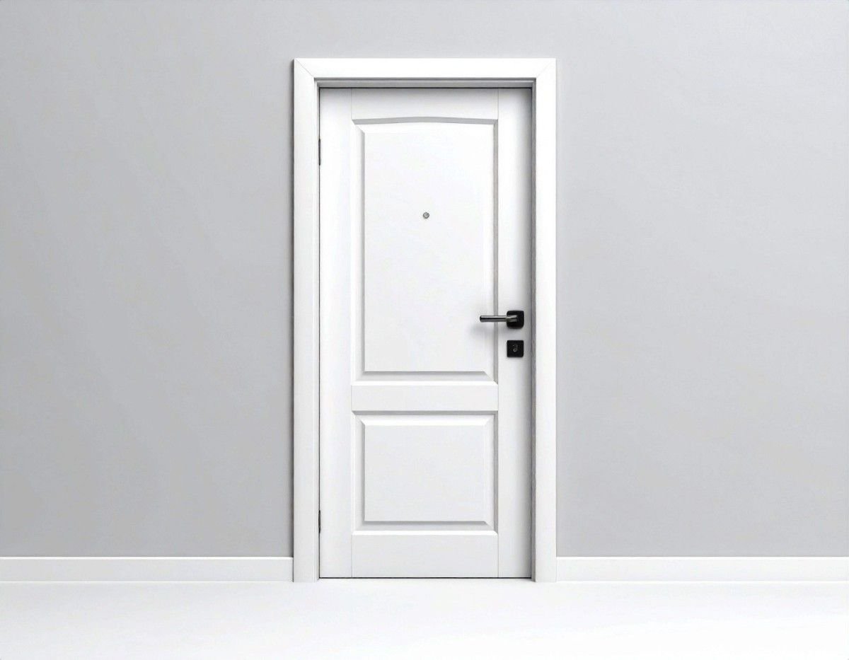 White plywood door design